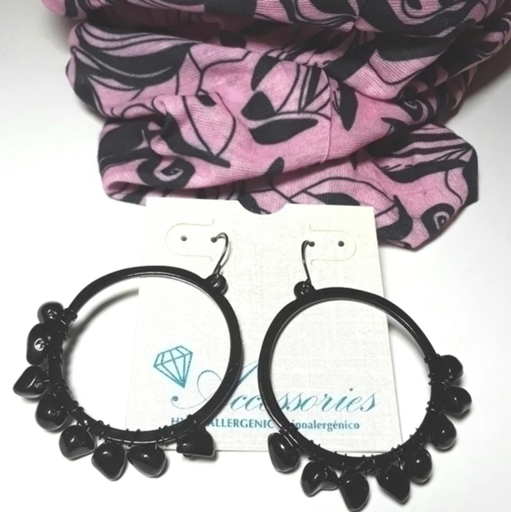 Infinity Headband/Gaitor & Hoop Earrings Set